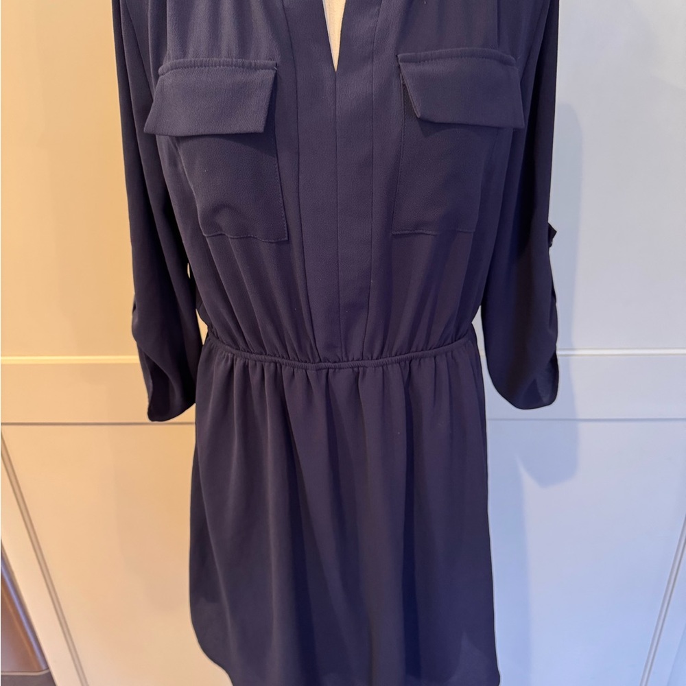 Navy Blue Shirt Dress